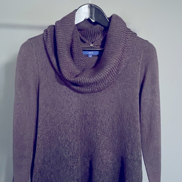 Apt 9 Shimmer Ombre Tunic Sweater with Detachable Cowl Neck - Picture 3 of 4